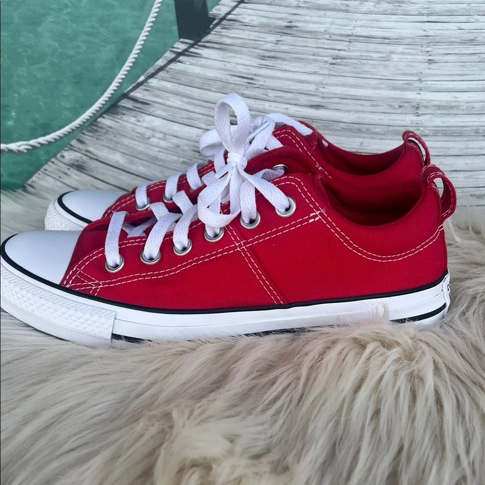 Women’s Converse Classic Red Canvas Sneakers - Picture 3 of 12